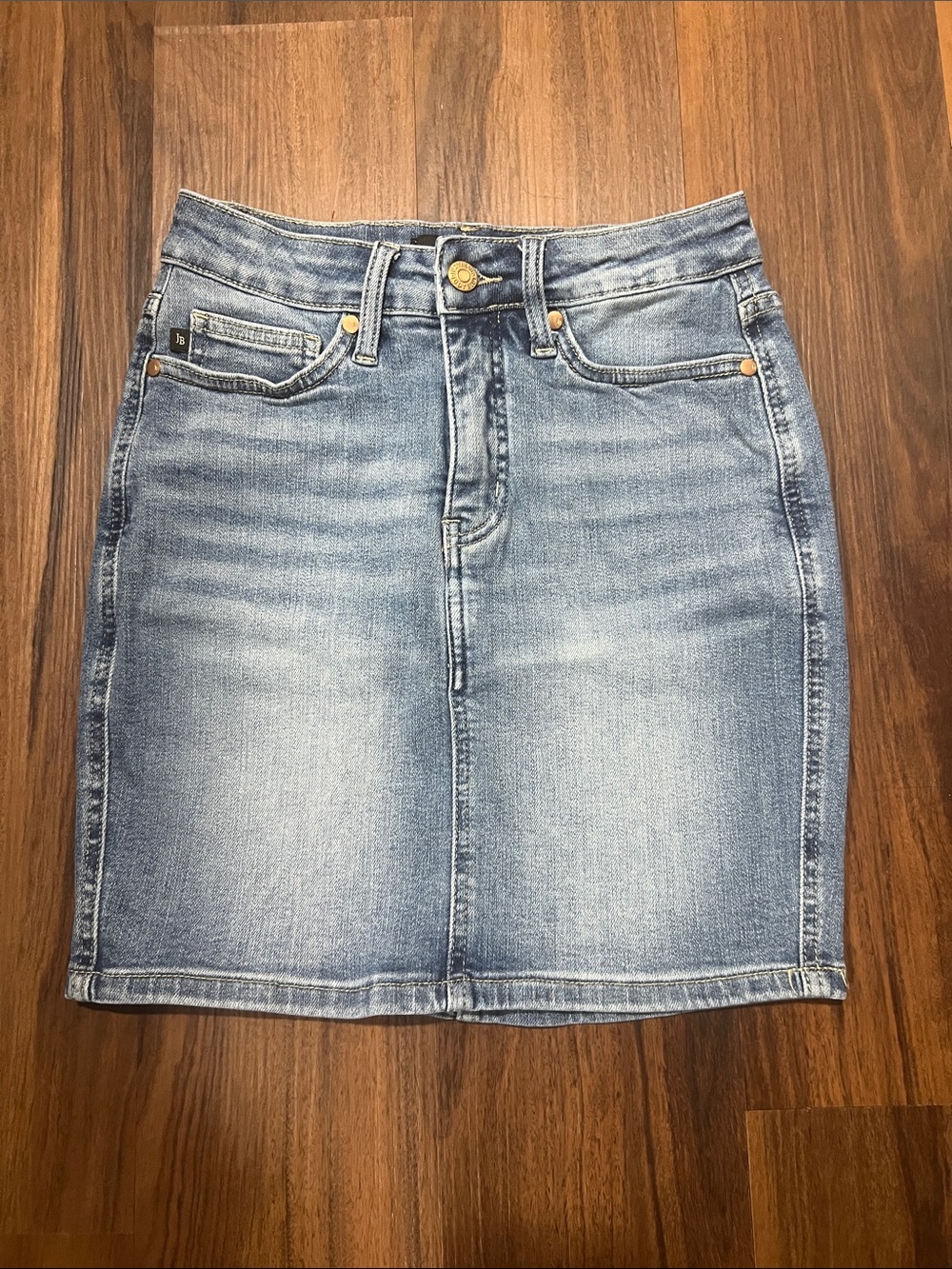 Judy Blue Light Blue Washed Denim Pencil Skirt